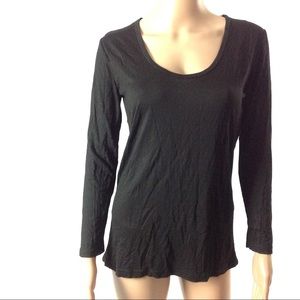 Vetemin Women Tshirt Top Size S Black 3/4 Sleeve